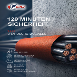 Vertriebsbroschüre TAFF Brandschutzgewebe mit Überblick zu Vorteilen, Anwendungsbereichen und Funktionsnachweisen für moderne Bauprojekte mit hohen Anforderungen an Sicherheit und Wirtschaftlichkeit.